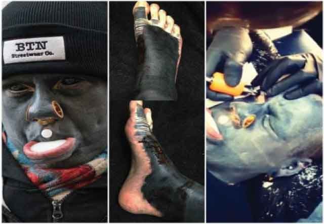 Tattoo-addict-inks-his-entire-body-black-even-his-eyeballs-viralgossiptalk