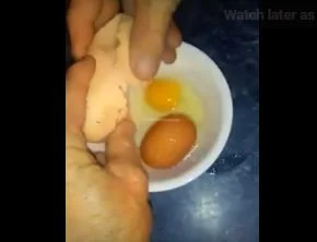 Man Cracks A Massive Chicken Egg Only To Find A Second Egg Inside