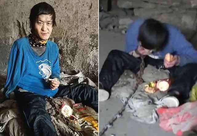 Shocking: Mum admits locking up deaf mute son with chains for DECADE as police discovers