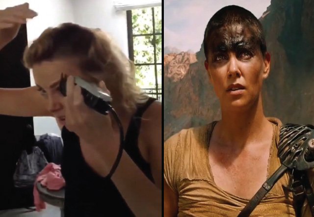 Charlize Theron Unveils Video of the day she shaved her head for Mad Max