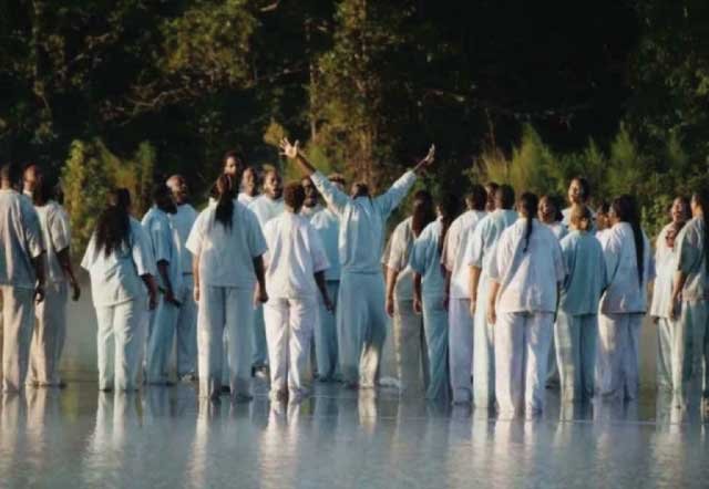 Kanye West walks on water